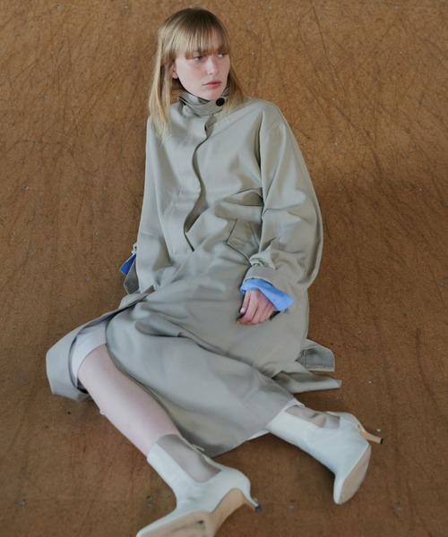 Aunt Marie's（アントマリーズ）の「ボリュームスリーブスタンドコート（トレンチコート・レディース・モカ/ベージュ・FREE/MEDIUM/TALL）」の10枚目の写真