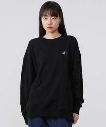 EC別注 WEB限定 KANGOL/カンゴール ブランド サークルロゴ 裏毛 コットン ハイネック ハーフジップ スウェット トレーナー