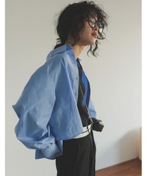 Re:EDIT | [2023S/S PRE ORDER]無地orストライプ柄ショート丈シャツ(シャツ/ブラウス)