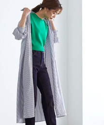 Pierrot | ストライプボリュームスリーブシャツワンピース(シャツワンピース)