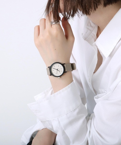 Three Four Time（ｽﾘｰﾌｫｰﾀｲﾑ）の「ラウンドラバーベルトウォッチ(3気圧防水)　/　時計（アナログ腕時計・レディース・ホワイト/ベージュ/グリーン/ネイビー・FREE）」の22枚目の写真