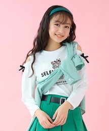 ストライプ肩あきシャツ