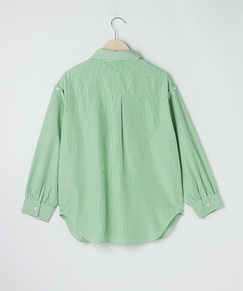 by LOVEiT（バイラビット）の「ストライプ肩あきシャツ（シャツ/ブラウス・キッズ・ピンク/グリーン/ラベンダー・120cm/140cm/150cm/130cm/160cm）」の4枚目の写真
