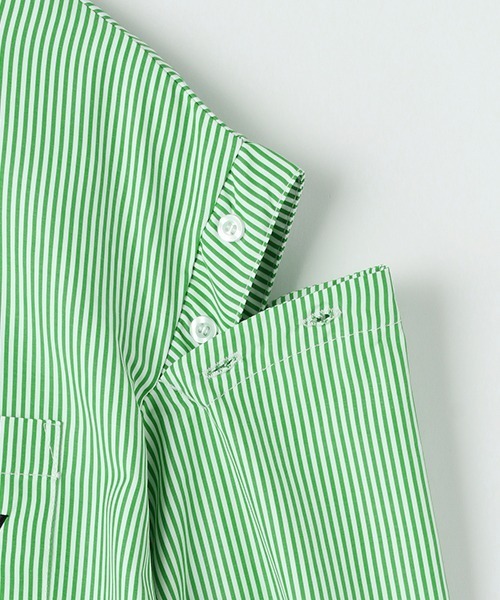 by LOVEiT（バイラビット）の「ストライプ肩あきシャツ（シャツ/ブラウス・キッズ・ピンク/グリーン/ラベンダー・120cm/140cm/150cm/130cm/160cm）」の8枚目の写真