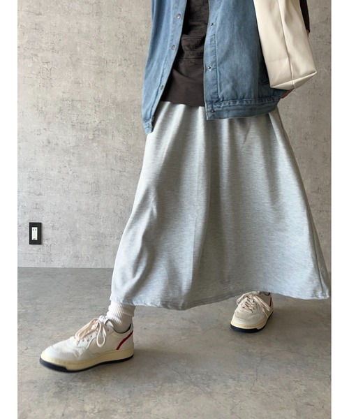 owndaily（オンデイリー）の「スウェットスカート（スカート・レディース・ブラック/グレー・FREE）」の5枚目の写真