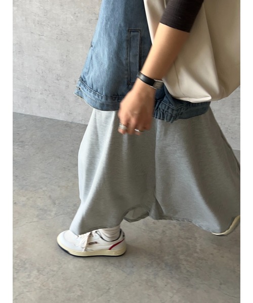 owndaily（オンデイリー）の「スウェットスカート（スカート・レディース・ブラック/グレー・FREE）」の10枚目の写真