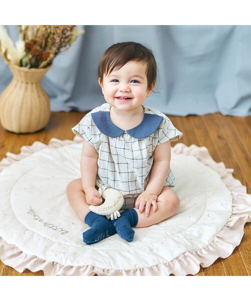 apres les cours（アプレレクール）の「持ち運べる星柄プレイマット（その他ベビー用品・キッズ・アイボリー・FREE）」の2枚目の写真