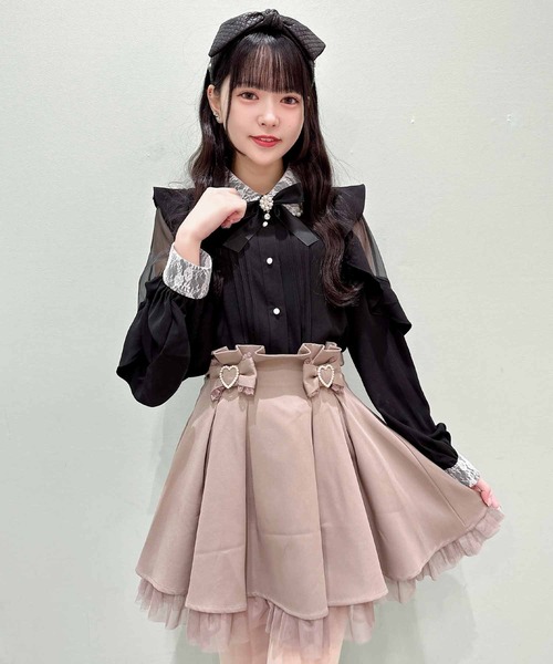 ROJITA（ロジータ）の「ラッフルスリーブパール衿ブラウス（シャツ/ブラウス・レディース・ブラック/ホワイト/パープル・FREE）」の20枚目の写真