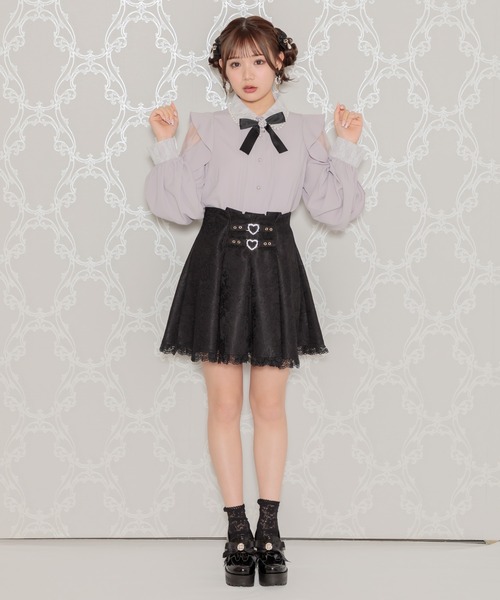 ROJITA（ロジータ）の「ラッフルスリーブパール衿ブラウス（シャツ/ブラウス・レディース・ブラック/ホワイト/パープル・FREE）」の16枚目の写真