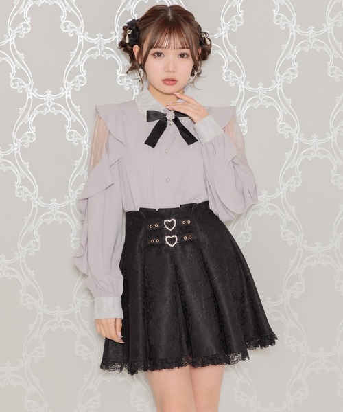 ROJITA（ロジータ）の「ラッフルスリーブパール衿ブラウス（シャツ/ブラウス・レディース・ブラック/ホワイト/パープル・FREE）」の17枚目の写真