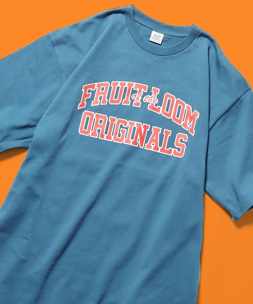 FRUIT OF THE LOOM(フルーツオブザルーム)の「ROOP TOKYO別注 : FRUIT OF THE LOOM/フルーツオブザルーム プリント Tee1 半袖Tシャツ(Tシャツ/カットソー・メンズ・グレー/ブラック/インディゴブルー/ホワイト・M/L/XL)」の4枚目の写真