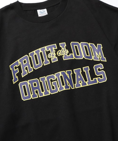 FRUIT OF THE LOOM(フルーツオブザルーム)の「ROOP TOKYO別注 : FRUIT OF THE LOOM/フルーツオブザルーム プリント Tee1 半袖Tシャツ(Tシャツ/カットソー・メンズ・グレー/ブラック/インディゴブルー/ホワイト・M/L/XL)」の6枚目の写真