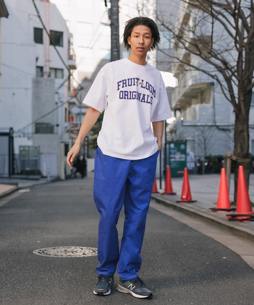 FRUIT OF THE LOOM(フルーツオブザルーム)の「ROOP TOKYO別注 : FRUIT OF THE LOOM/フルーツオブザルーム プリント Tee1 半袖Tシャツ(Tシャツ/カットソー・メンズ・グレー/ブラック/インディゴブルー/ホワイト・M/L/XL)」の10枚目の写真