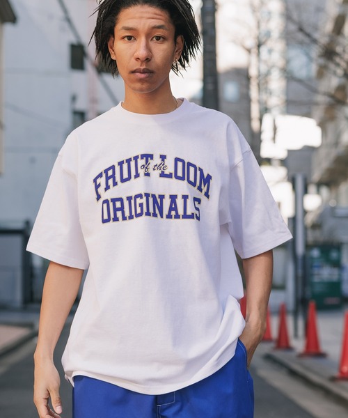FRUIT OF THE LOOM(フルーツオブザルーム)の「ROOP TOKYO別注 : FRUIT OF THE LOOM/フルーツオブザルーム プリント Tee1 半袖Tシャツ(Tシャツ/カットソー・メンズ・グレー/ブラック/インディゴブルー/ホワイト・M/L/XL)」の13枚目の写真