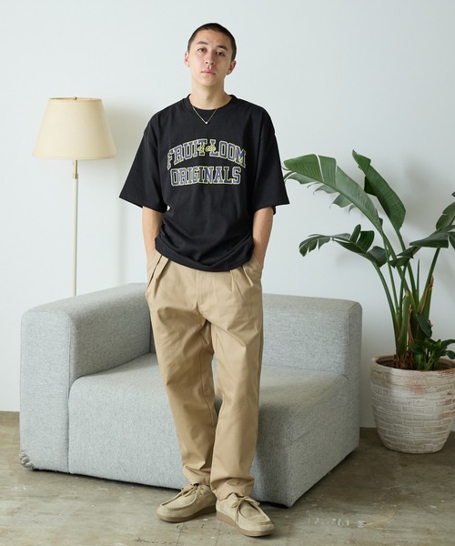 FRUIT OF THE LOOM(フルーツオブザルーム)の「ROOP TOKYO別注 : FRUIT OF THE LOOM/フルーツオブザルーム プリント Tee1 半袖Tシャツ(Tシャツ/カットソー・メンズ・グレー/ブラック/インディゴブルー/ホワイト・M/L/XL)」の21枚目の写真