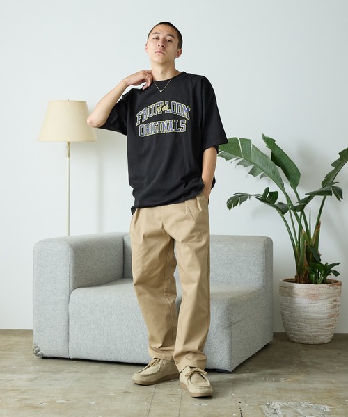 FRUIT OF THE LOOM(フルーツオブザルーム)の「ROOP TOKYO別注 : FRUIT OF THE LOOM/フルーツオブザルーム プリント Tee1 半袖Tシャツ(Tシャツ/カットソー・メンズ・グレー/ブラック/インディゴブルー/ホワイト・M/L/XL)」の22枚目の写真