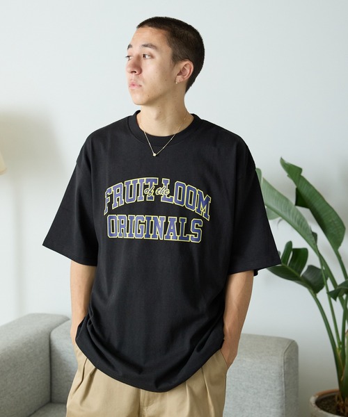 FRUIT OF THE LOOM(フルーツオブザルーム)の「ROOP TOKYO別注 : FRUIT OF THE LOOM/フルーツオブザルーム プリント Tee1 半袖Tシャツ(Tシャツ/カットソー・メンズ・グレー/ブラック/インディゴブルー/ホワイト・M/L/XL)」の19枚目の写真