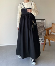 y/m by misato | タイプライターペプラムキャミワンピース(ワンピース)