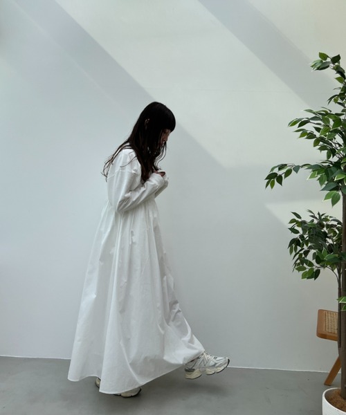 y/m by misato（イムバイミサト）の「タイプライターペプラムキャミワンピース（ワンピース・レディース・オフホワイト/ブラック・FREE）」の20枚目の写真