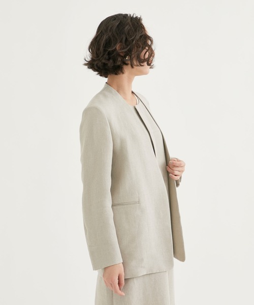 ATON（エイトン）の「【ATON/エイトン】LINEN OXFORD NO COLLAR