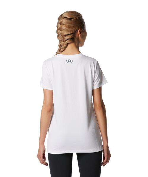 UNDER ARMOUR（アンダーアーマー）の「UAテック ショートスリーブTシャツ 〈ビッグロゴ〉（トレーニング/レディース）（Tシャツ/カットソー・レディース・ホワイト・XL/M/L/S）」の2枚目の写真