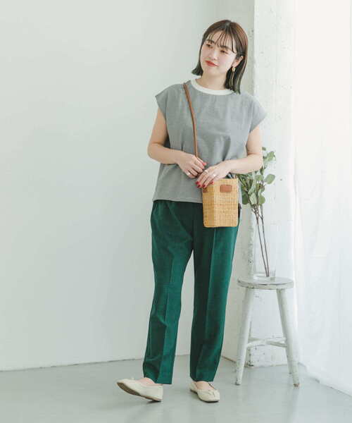 ITEMS URBANRESEARCH(アイテムズ アーバンリサーチ)の「『UR TECH』クルーネックボーダーノースリーブTシャツ(Tシャツ/カットソー・レディース・ホワイト系その他/ブラウン系その他/その他1・FREE)」の11枚目の写真