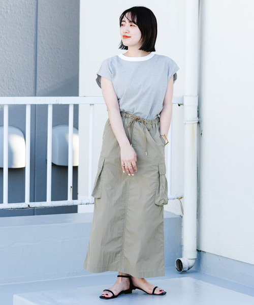 ITEMS URBANRESEARCH(アイテムズ アーバンリサーチ)の「『UR TECH』クルーネックボーダーノースリーブTシャツ(Tシャツ/カットソー・レディース・ホワイト系その他/ブラウン系その他/その他1・FREE)」の16枚目の写真