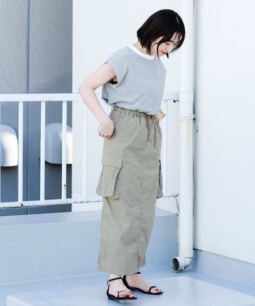 ITEMS URBANRESEARCH(アイテムズ アーバンリサーチ)の「『UR TECH』クルーネックボーダーノースリーブTシャツ(Tシャツ/カットソー・レディース・ホワイト系その他/ブラウン系その他/その他1・FREE)」の17枚目の写真
