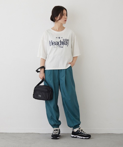 179/WG（イチナナキュウダブルジー）の「ナイロンジョガーパンツ（その他パンツ・レディース・チャコールグレー/パープル/グリーン・MEDIUM）」の20枚目の写真