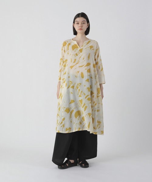 Plantation プランテーション 総柄 ワンピース size M Plantation（プランテーション）の「スリッププリント/ワンピース