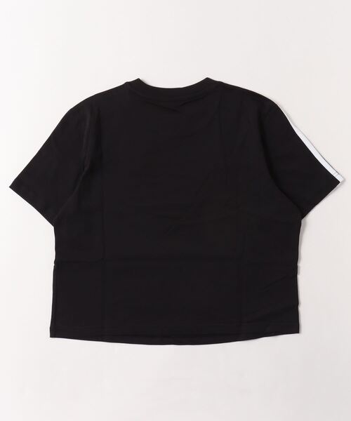 adidas（アディダス）の「アディダス adidas エッセンシャルズ スリーストライプス シングル ジャージー クロップトップ（Tシャツ/カットソー・レディース・ホワイト/ブラック・L/XL/M/S）」の3枚目の写真