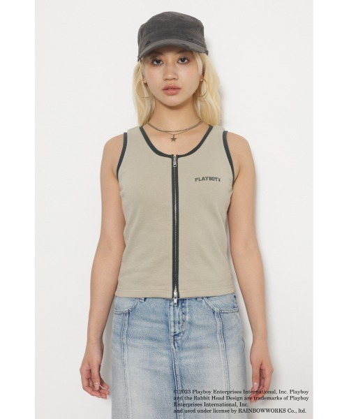 PLAYBOY×LAGUA ZIP TANK（タンクトップ）｜PLAYBOY