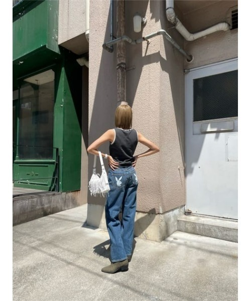 PLAYBOY(プレイボーイ)の「PLAYBOY×LAGUA ZIP TANK(タンクトップ・レディース・ライトブラック/グレイッシュベージュ・FREE)」の16枚目の写真