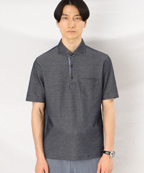 タケオキクチ　【抗菌防臭】ハニカムメランジ ポロシャツ TAKEO KIKUCHI ポロシャツ 「抗菌防臭／9色5サイズ展開