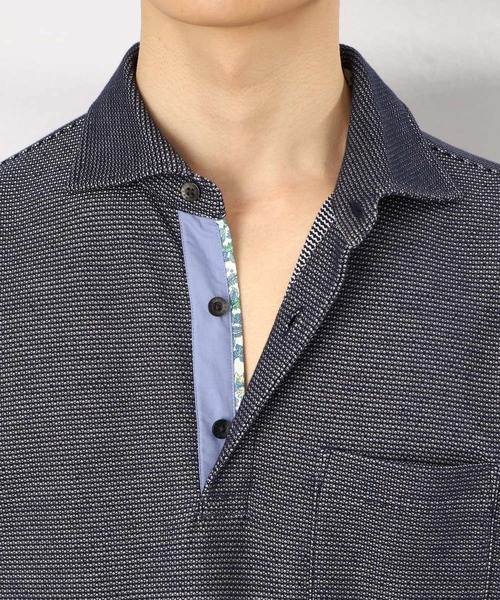 TAKEO KIKUCHI(タケオキクチ)の「【抗菌防臭】ハニカムメランジ ポロシャツ ベーシックカラー(ポロシャツ・メンズ・ホワイト/チャコールグレー/ネイビー/ピンク系/ダークネイビー・02/03/01/04/05)」の10枚目の写真