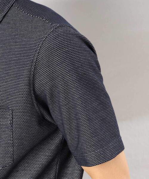 TAKEO KIKUCHI(タケオキクチ)の「【抗菌防臭】ハニカムメランジ ポロシャツ ベーシックカラー(ポロシャツ・メンズ・ホワイト/チャコールグレー/ネイビー/ピンク系/ダークネイビー・02/03/01/04/05)」の11枚目の写真