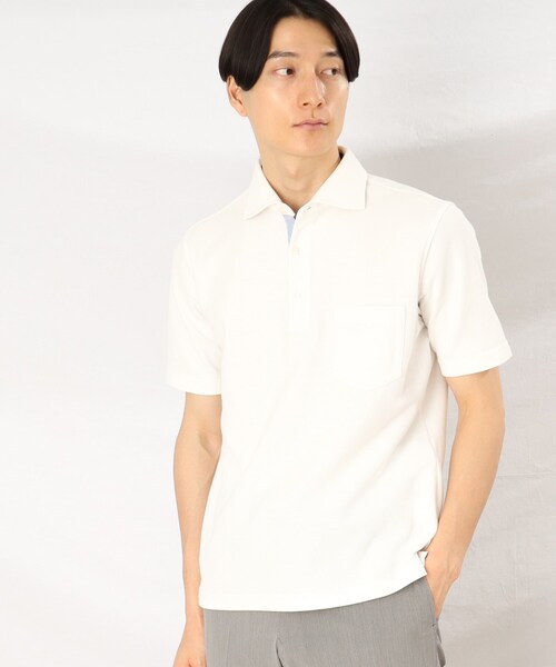 TAKEO KIKUCHI(タケオキクチ)の「【抗菌防臭】ハニカムメランジ ポロシャツ ベーシックカラー(ポロシャツ・メンズ・ホワイト/チャコールグレー/ネイビー/ピンク系/ダークネイビー・02/03/01/04/05)」の17枚目の写真