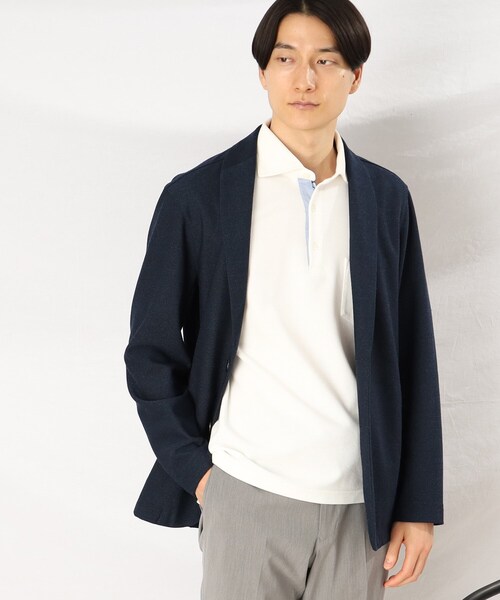 TAKEO KIKUCHI(タケオキクチ)の「【抗菌防臭】ハニカムメランジ ポロシャツ ベーシックカラー(ポロシャツ・メンズ・ホワイト/チャコールグレー/ネイビー/ピンク系/ダークネイビー・02/03/01/04/05)」の19枚目の写真