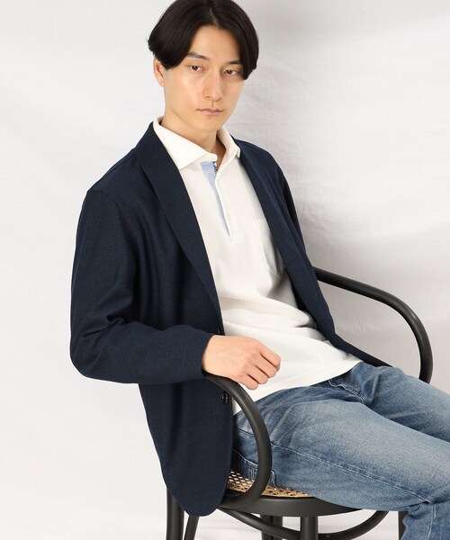 TAKEO KIKUCHI(タケオキクチ)の「【抗菌防臭】ハニカムメランジ ポロシャツ ベーシックカラー(ポロシャツ・メンズ・ホワイト/チャコールグレー/ネイビー/ピンク系/ダークネイビー・02/03/01/04/05)」の20枚目の写真