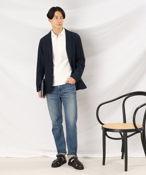 TAKEO KIKUCHI(タケオキクチ)の「【抗菌防臭】ハニカムメランジ ポロシャツ ベーシックカラー(ポロシャツ・メンズ・ホワイト/チャコールグレー/ネイビー/ピンク系/ダークネイビー・02/03/01/04/05)」の22枚目の写真