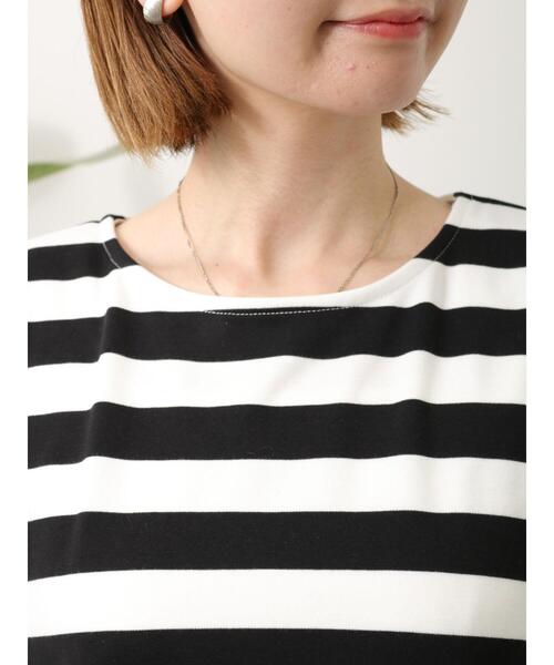 Lugnoncure(ルノンキュール)の「太ボーダーチュニック(Tシャツ/カットソー・レディース・グリーン/グレー/ブラック・フリ-)」の21枚目の写真