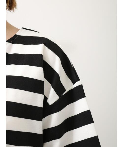 Lugnoncure(ルノンキュール)の「太ボーダーチュニック(Tシャツ/カットソー・レディース・グリーン/グレー/ブラック・フリ-)」の22枚目の写真