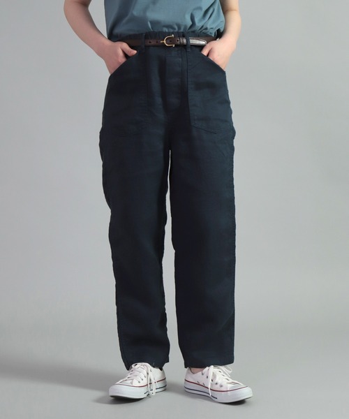OMNIGOD（オムニゴッド）の「[OMNIGOD womens / オムニゴッド]　リネンツイル PWイージーパンツ（その他パンツ・レディース・ネイビー/ブラウン/グレー/ライトブラウン/ライトブルー/ブラック/グレイッシュベージュ・1/0）」の7枚目の写真