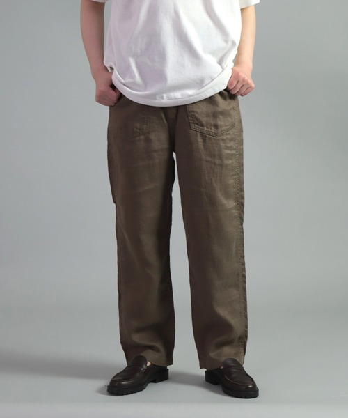 OMNIGOD（オムニゴッド）の「[OMNIGOD womens / オムニゴッド]　リネンツイル PWイージーパンツ（その他パンツ・レディース・ネイビー/ブラウン/グレー/ライトブラウン/ライトブルー/ブラック/グレイッシュベージュ・1/0）」の4枚目の写真