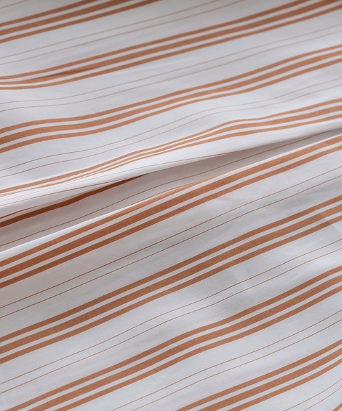 BRICK & SONS（ブリックアンドサンズ）の「リラックスラグランスリーブシャツ＜ブラウンストライプ＞（シャツ/ブラウス・メンズ・ブラウン・XS/S/M/L）」の4枚目の写真