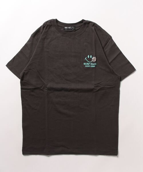 CALI SURF（カリサーフ）の「【Cali Surf】 CALI SURF 空紡糸天竺 刺繍TEE（Tシャツ/カットソー・メンズ・チャコールグレー/ホワイト・2/3）」の4枚目の写真