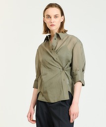 ESTNATION / コットンオーガンジー2WAYブラウス