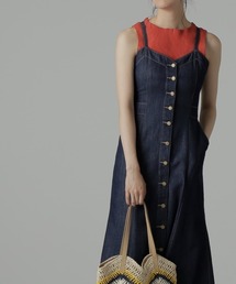 FREE'S MART | ◇【3サイズ展開XS-M】 バックリボンマーメイドデニムジャンパースカート【低身長サイズ有】(ジャンパースカート)