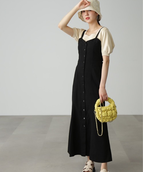 FREE'S MART(フリーズマート)の「◇【3サイズ展開XS-M】 バックリボンマーメイドデニムジャンパースカート【低身長サイズ有】(ジャンパースカート・レディース・ワンウォッシュ/ブラック・MEDIUM/SMALL/X-SMALL)」の7枚目の写真