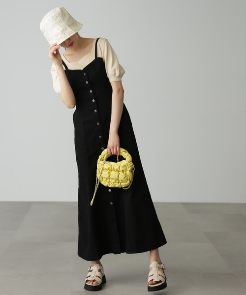 FREE'S MART(フリーズマート)の「◇【3サイズ展開XS-M】 バックリボンマーメイドデニムジャンパースカート【低身長サイズ有】(ジャンパースカート・レディース・ワンウォッシュ/ブラック・MEDIUM/SMALL/X-SMALL)」の9枚目の写真